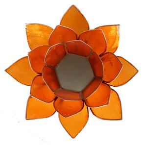 Lotosový svícen - oranžový