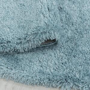 Chlupatý kusový koberec Fluffy Shaggy 3500 blue kruh | Modrá Typ: kulatý 200x200 cm