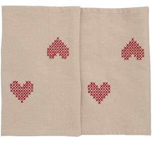 Běhoun na stůl s výšivkou Heart 30 × 160 cm