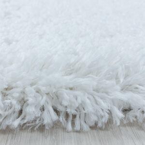 Chlupatý kusový koberec Fluffy Shaggy 3500 white | Bílá Typ: 120x170 cm