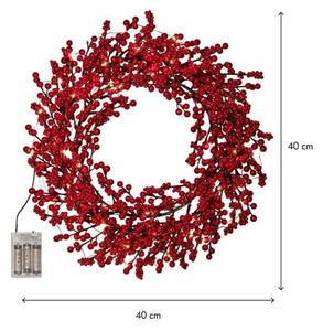 Svítící LED věnec Rosso Ø 40 cm