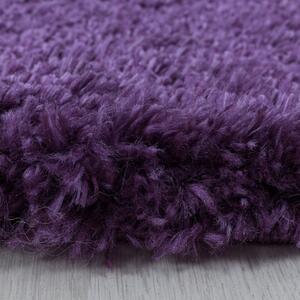 Chlupatý kusový koberec Fluffy Shaggy 3500 lila | Fialová Typ: 80x250 cm