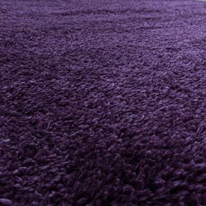 Chlupatý kusový koberec Fluffy Shaggy 3500 lila kruh | Fialová Typ: kulatý 160x160 cm