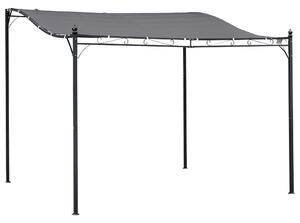 OUTSUNNY Kovová pergola s plátěnou střechou volně stojící 297 x 297 cm šedá