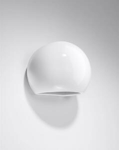 Nástěnné svítidlo Globe, 1x bílé keramické stínítko, b