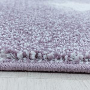 Dětský kusový koberec Funny 2102 violet kruh | Fialová Typ: kulatý 120x120 cm