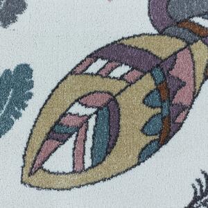 Dětský kusový koberec Funny 2104 violet kruh | Vícebarevná Typ: kulatý 120x120 cm