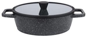 Livarno home Hliníková servírovací pánev, Ø 28 cm (žulový vzhled/černá) (100383587002)