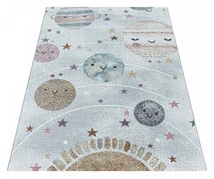 Dětský kusový koberec Funny 2105 white | Bílá Typ: 120x170 cm