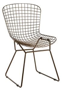 Kovová jídelní židle v bronzové barvě District – Premier Housewares