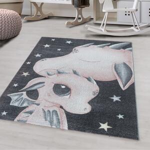 Dětský kusový koberec Funny 2107 pink | Vícebarevná Typ: 160x230 cm