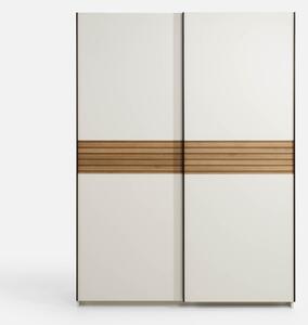Bílá skříň s posuvnými dveřmi METROPOLITAN 150 cm