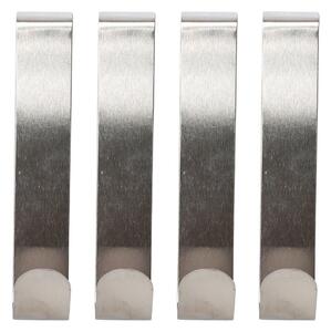 Závěsné kovové háčky v sadě 4 ks v leskle stříbrné barvě Fixeo – douceur d'intérieur