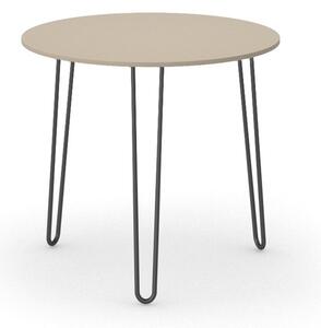 Kulatý jídelní stůl SPIDER, průměr 800 mm, černá podnož, deska zemitá