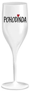 POHODINDA - bílá nerozbitná prosecco sklenička 150 ml