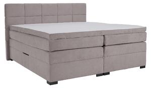 KONDELA Boxspringová pocketová postel, 180x200, šedohnědá Taupe, APRIL