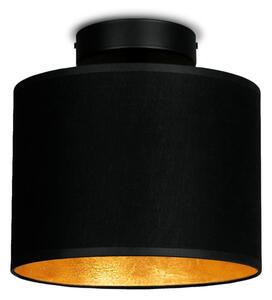 Černé stropní svítidlo s detailem ve zlaté barvě Sotto Luce Mika XS CP, ⌀ 20 cm