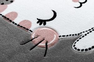 Kulatý koberec PETIT Kotě, šedý velikost kruh 120 cm | krásné koberce cz
