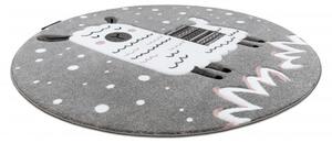 Kulatý koberec PETIT Lama, šedý velikost kruh 120 cm | krásné koberce cz