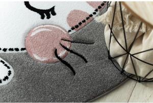 Kulatý koberec PETIT Kotě, šedý velikost kruh 160 cm | krásné koberce cz
