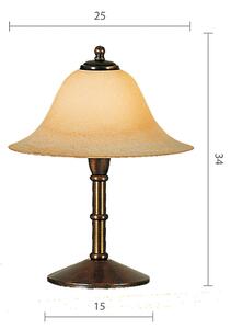 Menzel Anno 1900 stolní lampa kouřové sklo Scavo