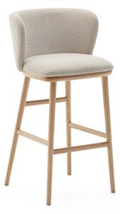 Béžová barová židle (výška sedáku 75,5 cm) Ciselia – Kave Home