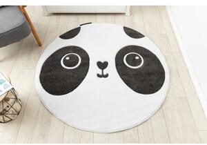 Koberec PETIT PANDA bílá velikost kruh 160 cm | krásné koberce cz