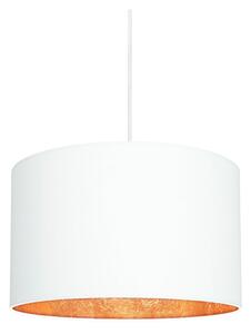 Bílé závěsné svítidlo s detailem v měděné barvě Sotto Luce Mika M, ⌀ 36 cm