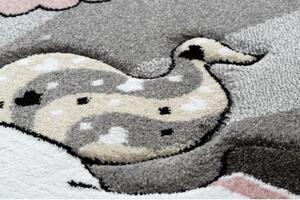 Kulatý koberec PETIT JEDNOROŽEC, šedý velikost kruh 140 cm | krásné koberce cz