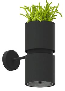Nástěnné svítidlo Kukkia, 1x černé kovové stínítko