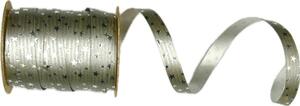 Stuha vánoční STARRY SHINE SILVER stříbrná 10mm x 15m (1,60Kč/m)