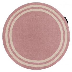 Kulatý koberec HAMPTON Rám růžový velikost kruh 140 cm | krásné koberce cz