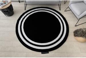 Kulatý koberec HAMPTON Rám, černý velikost kruh 120 cm | krásné koberce cz