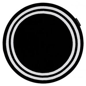 Kulatý koberec HAMPTON Rám, černý velikost kruh 120 cm | krásné koberce cz