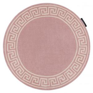 Kulatý koberec HAMPTON Grecos, Řecký růžový velikost kruh 120 cm | krásné koberce cz