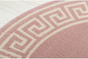 Kulatý koberec HAMPTON Grecos, Řecký růžový velikost kruh 120 cm | krásné koberce cz