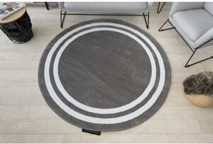 Kulatý koberec HAMPTON Rám šedý velikost kruh 120 cm | krásné koberce cz