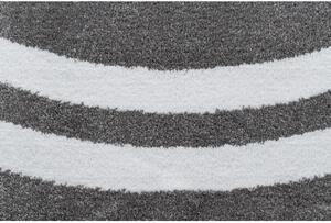 Kulatý koberec HAMPTON Lux šedý velikost kruh 160 cm | krásné koberce cz