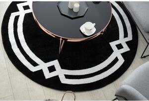Kulatý koberec HAMPTON Lux černý velikost kruh 120 cm | krásné koberce cz