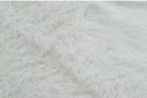 Koberec BUNNY bílá, imitace králíčí kožešiny velikost 120x170 cm | krásné koberce cz