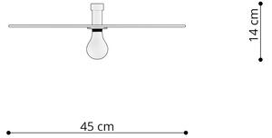 Nástěnné svítidlo / Stropní svítidlo SIRKEL 45 černé