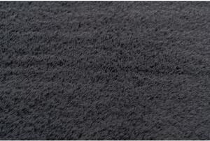 Kulatý koberec BUNNY antracit, imitace králíčí kožešiny velikost kruh 120 cm | krásné koberce cz