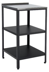 KONDELA Zahradní kuchyňský ostrůvek, ocel, černá, INES TYP 1
