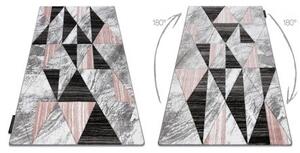 Koberec ALTER Nano trojúhelníky růžový velikost 140x190 cm | krásné koberce cz
