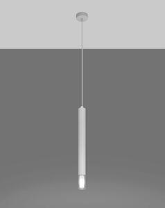 Závěsné svítidlo Wezyr, 1x skleněné/bílé kovové stínítko