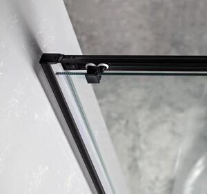 Gelco SIGMA SIMPLY BLACK čtvrtkruhová sprchová zástěna 1000x800 mm, R550, čiré sklo, GS1080B