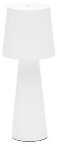 Kave Home Bílá kovová zahradní stolní LED lampa Arenys S