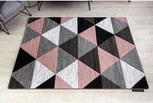 Koberec ALTER Rino trojúhelníky růžový velikost 140x190 cm | krásné koberce cz