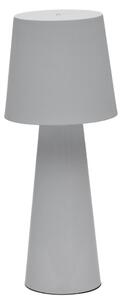 Kave Home Šedá kovová zahradní stolní LED lampa Arenys M