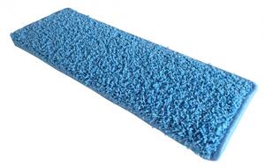 Nášlapy na schody Color Shaggy obdélník | modré Velikost nášlapu: 24 x 65 cm, Tvar: Obdélník